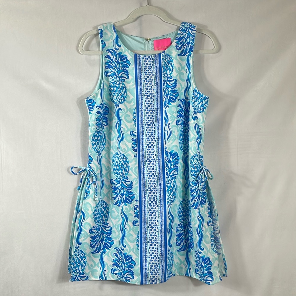 Lilly Pulitzer Donna Romper Out Of The Blue Size 8 EUC